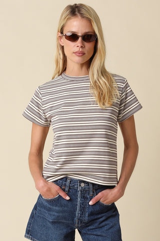 Striped Loose Fit Baby Tee