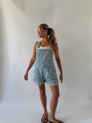 Short Overalls- Striped