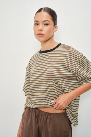 Mia Striped Oversized Tee