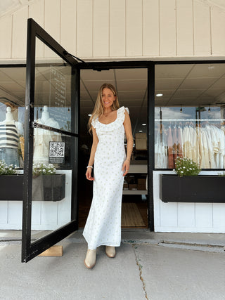 The Garden Party Maxi Dress - White