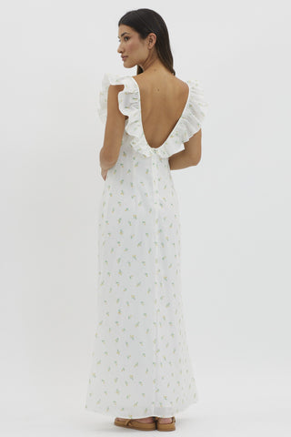 The Garden Party Maxi Dress - White