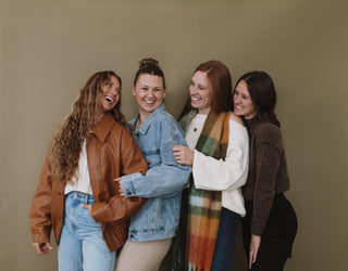 Tan Leather Bomber Jacket