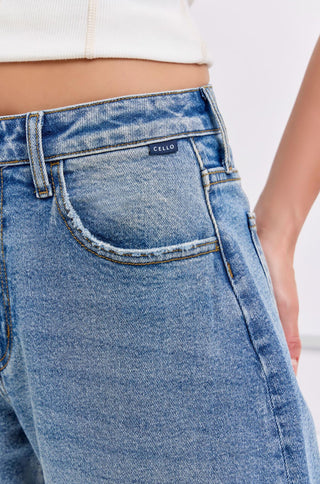 Medium Wash Barrel Jeans