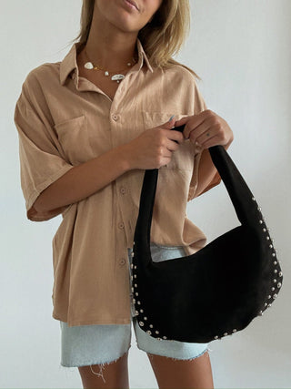 Linen Short Sleeve Button Up - amandenimes - Linen Short Sleeve Button Up - 