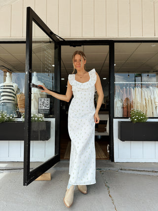 The Garden Party Maxi Dress - White