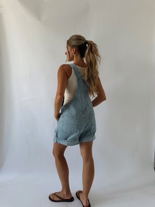 Short Overalls- Striped