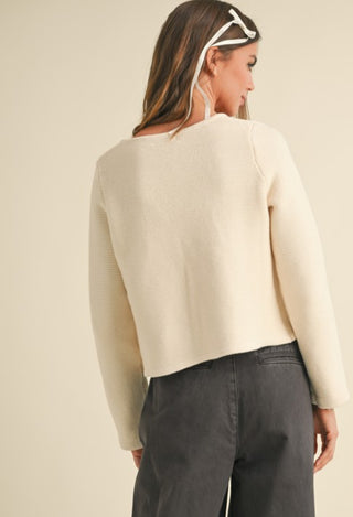 The Sami Long Sleeve Top - Ivory