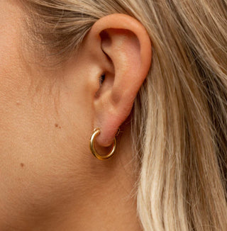 Staple Small Hoops- Gold