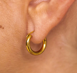 Staple Small Hoops- Gold