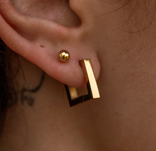 Staple Studs - Gold