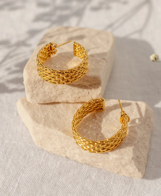 Out to Sea Hoops - Gold