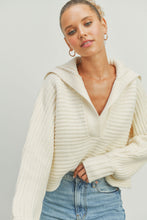 Load image into Gallery viewer, Cream Collared Sweater
