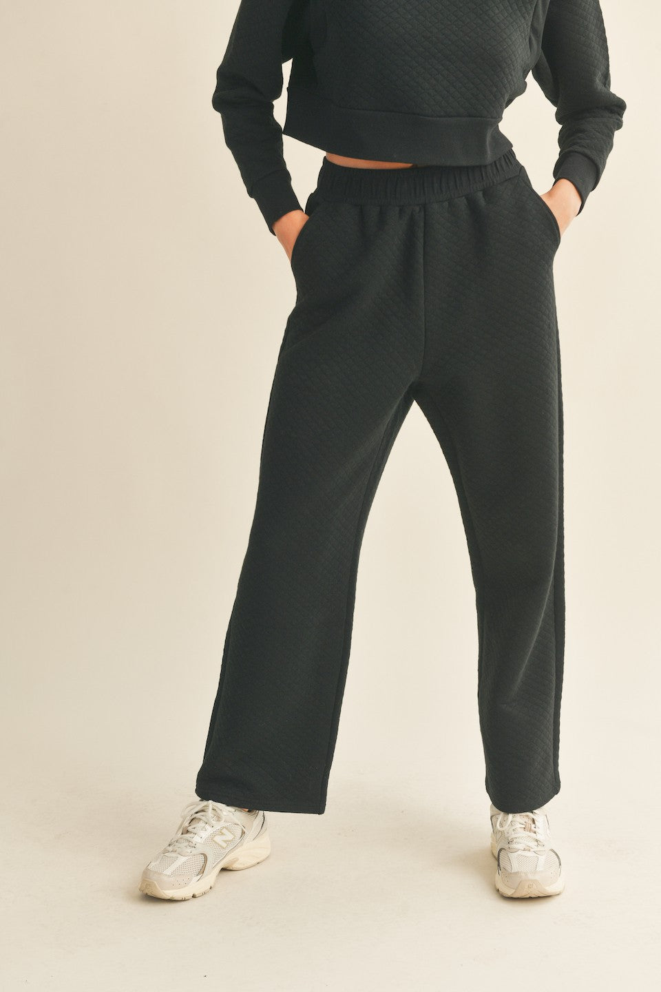 Quilted Sweatpant - Black