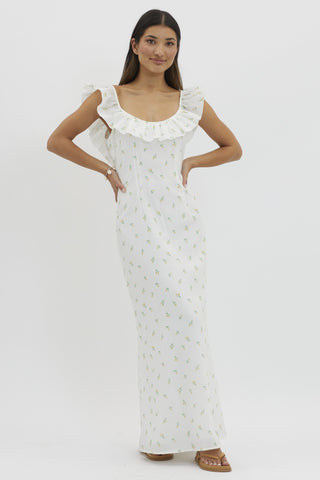 The Garden Party Maxi Dress - White