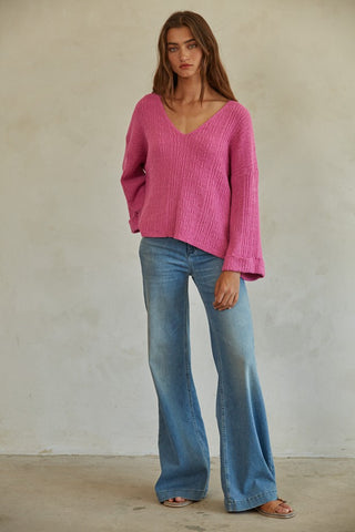 The Magenta Knit Top