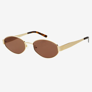 Soho Oval Sunnies - Gold/Brown