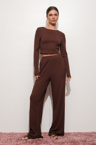 The Laura Ribbed Wide Leg Pants