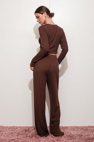 The Laura Ribbed Wide Leg Pants