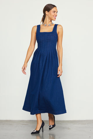 The Blakely Denim Maxi Dress