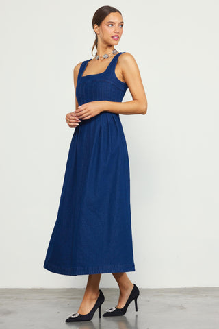 The Blakely Denim Maxi Dress