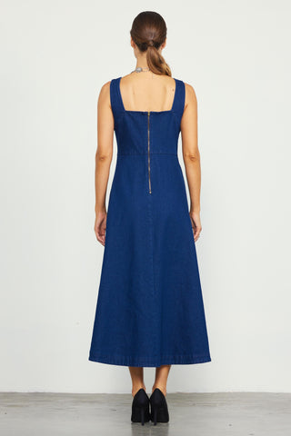 The Blakely Denim Maxi Dress