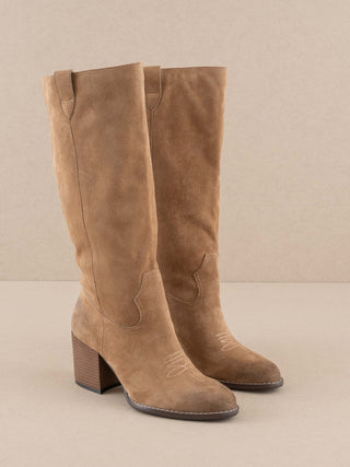 Suede Knee High Boots