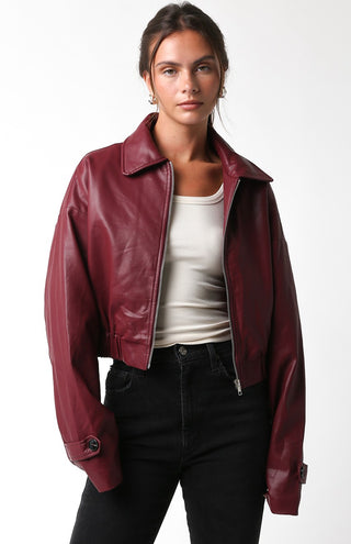 Burgundy Bomber Jacket