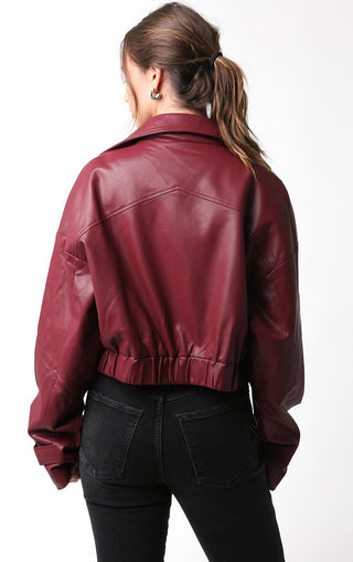 Burgundy Bomber Jacket