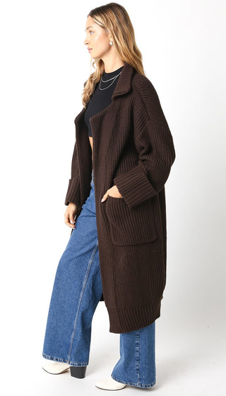 The Chocolate Brown Maxi Cardigan