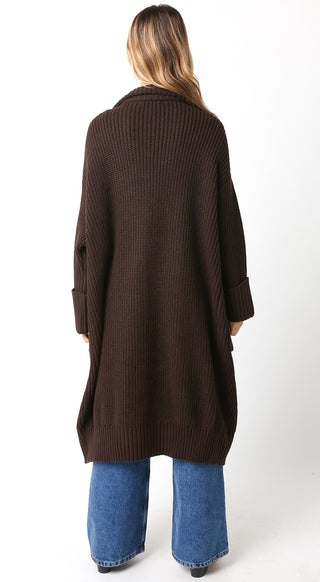 The Chocolate Brown Maxi Cardigan