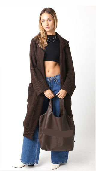 The Chocolate Brown Maxi Cardigan