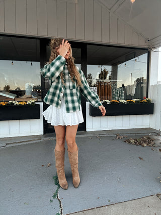 Hunter Green Flannel Shirt