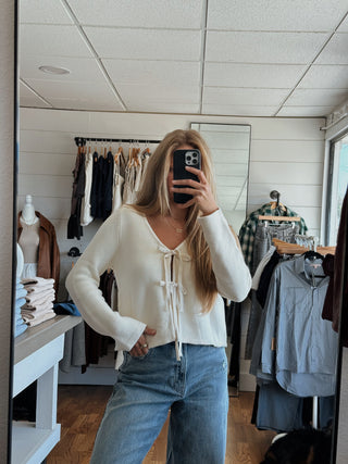 The Sami Long Sleeve Top - Ivory