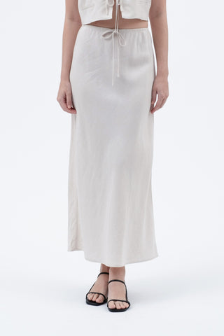 Linen Midi Skirt