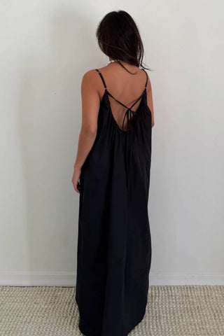 Black Spaghetti Strap Maxi Dress
