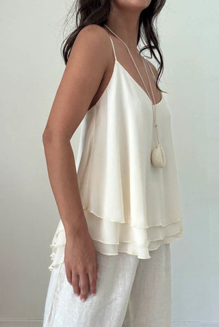 Tiered V-Neck Tank Top