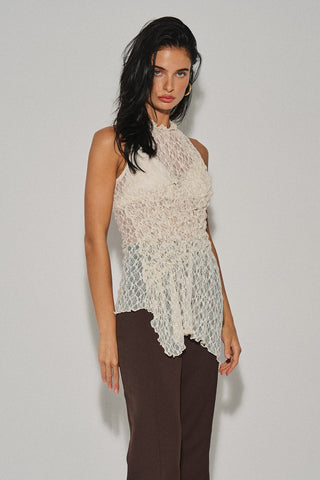Asymmetrical Lace Top -