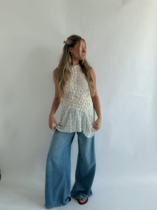 Asymmetrical Lace Top -