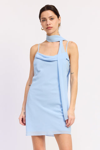 Baby Blue Mini Dress - 