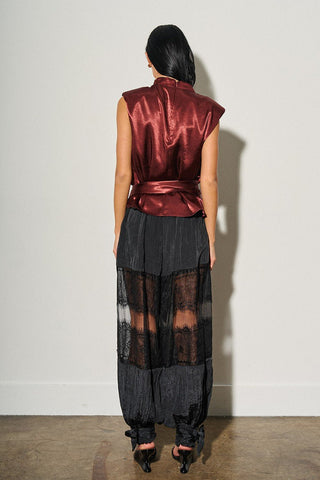 Black Lace Balloon Pants -