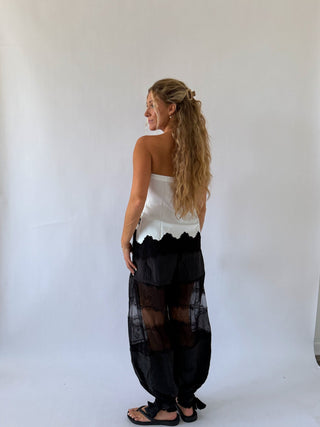 Black Lace Balloon Pants -