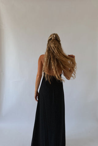 Black Polka Dot Maxi dress -
