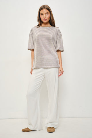 Bria Striped Oversized Tee -