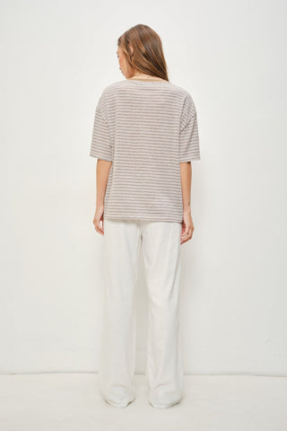 Bria Striped Oversized Tee -