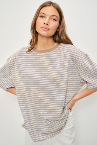 Bria Striped Oversized Tee -