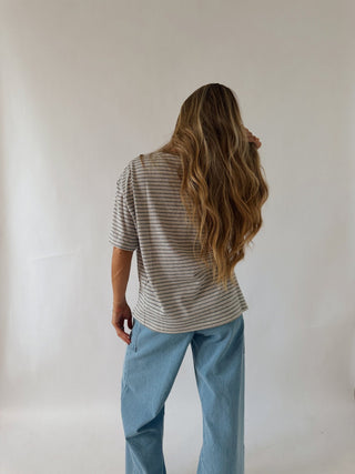 Bria Striped Oversized Tee -