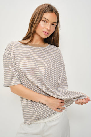Bria Striped Oversized Tee -