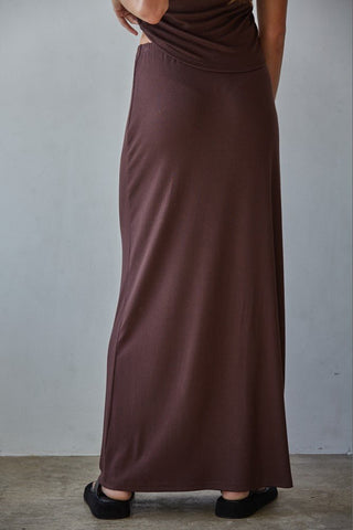 Brown Ruched Tube Top - 