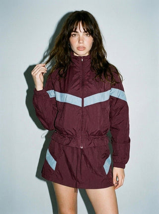 Burgundy Track Skort -