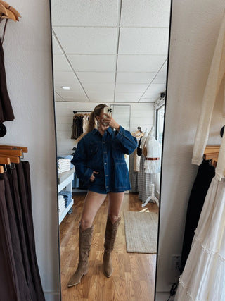 Denim Mini Shorts - 